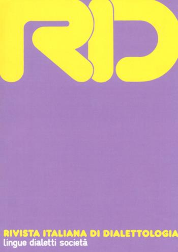 RID. Rivista italiana di dialettologia. Vol. 40  - Libro Edizioni Pendragon 2017, Riviste | Libraccio.it
