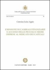 Emissione di cambiali finanziarie e accesso delle piccole e medie imprese al mercato dei capitali