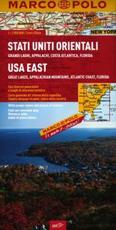 Stati Uniti orientali. Grandi laghi, Appalachi, Costa atlantica, Florida 1:2.000.000. Ediz. multilingue