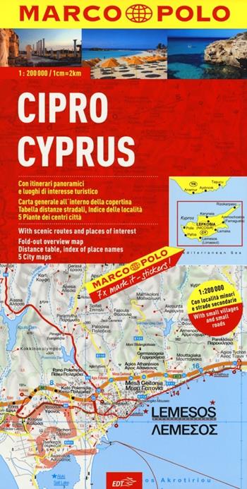 Cipro 1:200.000  - Libro Marco Polo 2013, Carte stradali Marco Polo | Libraccio.it