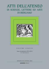 Atti dell'Ateneo di scienze, lettere ed arti di Bergamo. Vol. 78