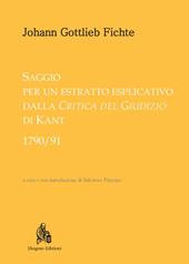 Saggio per un estratto esplicativo dalla «Critica del giudizio» di Kant (1790-91)