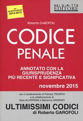 Codice penale annotato con la giurisprudenza più recente e significativa. Novembre 2015