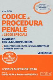 Codice di procedura penale e leggi speciali. Annotato con la giurisprudenza. Con aggiornamento online