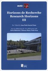 Horizons de recherche-Research horizons. Ediz. multilingue. Vol. 3