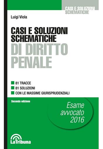 Casi e soluzioni schematiche di diritto penale - Luigi Viola - Libro La Tribuna 2016, Casi e soluzioni schematiche | Libraccio.it