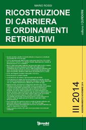 Ricostruzione di carriera e ordinamenti retributivi