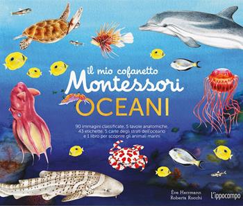 Il mio cofanetto Montessori degli oceani. Ediz. a colori. Con 90 carte degli animali. Con 5 carte degli strati dell'oceano. Con 43 etichette. Con 5 tavole anatomiche - Roberta Rocchi, Ève Herrmann - Libro L'Ippocampo Ragazzi 2021 | Libraccio.it