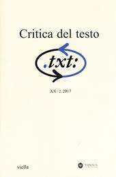 Critica del testo (2017). Vol. 20/2