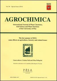 Agrochimica. The hot summer of 2012: some effects on agriculture, forestry and related issues  - Libro Pisa University Press 2014 | Libraccio.it