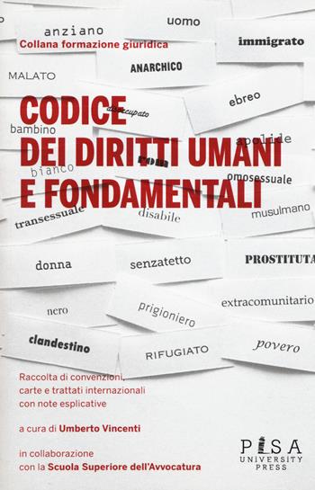 Codice dei diritti umani e fondamentali  - Libro Pisa University Press 2015, Formazione giuridica | Libraccio.it