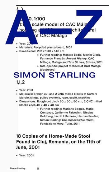 Simon Starling: A-Z. Ediz. illustrata - Simon Starling - Libro Mousse Magazine & Publishing 2016 | Libraccio.it