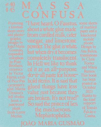 João Maria Gusmão: massa confusa. Ediz. multilingue - João Maria Gusmão - Libro Mousse Magazine & Publishing 2023 | Libraccio.it