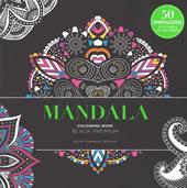 Mandala. Black premium. Colouring book antistress