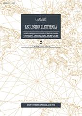 L' analisi linguistica e letteraria (2015). Vol. 2