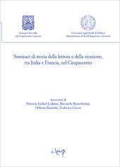 Seminari di storia della lettura e della ricezione, tra Italia e Francia, nel Cinquecento