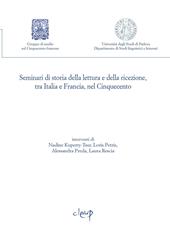 Seminari di storia della lettura e della ricezione, tra Italia e Francia, nel Cinquecento. Vol. 3
