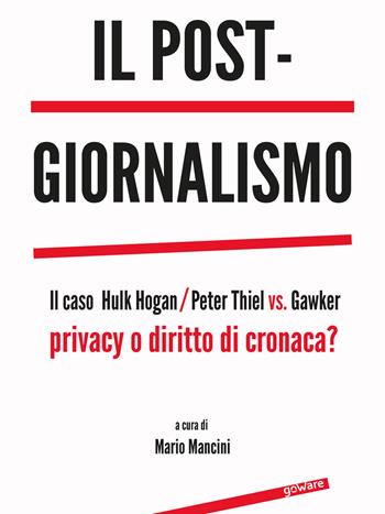 Il post-giornalismo. Il caso Hulk Hogan/Peter Thiel vs. Gawker. Privacy o diritto di cronaca?  - Libro goWare 2017, Pamphlet | Libraccio.it