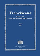 Franciscana. Bollettino della Società internazionale di studi francescani (2022). Vol. 23
