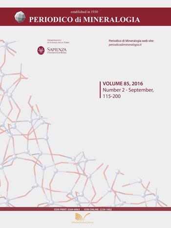 Periodico di mineralogia . Vol. 85 - Ballirano Paolo - Libro Nuova Cultura 2016 | Libraccio.it