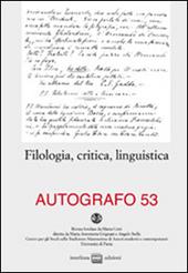 Filologia, critica, linguistica