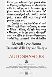 Autografo (2020). Vol. 63: Metodi a confronto. Tra storia della lingua e filologia.
