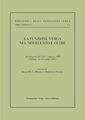 La funzione Verga nel Novecento e oltre