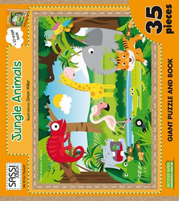 Jungle animals. Puzzle gigante. Ediz. illustrata. Con libro - Simon Miller - Libro Sassi 2014 | Libraccio.it