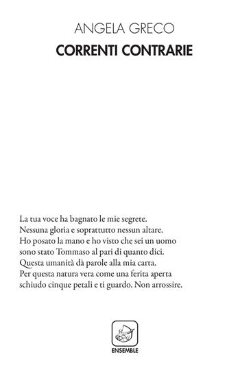 Correnti contrarie - Angela Greco - Libro Ensemble 2017, Alter | Libraccio.it