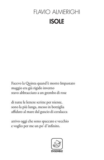 Isole - Flavio Almerighi - Libro Ensemble 2018, Alter | Libraccio.it