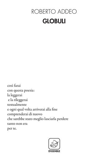 Globuli - Roberto Addeo - Libro Ensemble 2018, Alter | Libraccio.it
