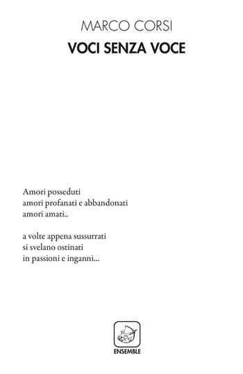 Voci senza voce - Marco Corsi - Libro Ensemble 2018, Alter | Libraccio.it
