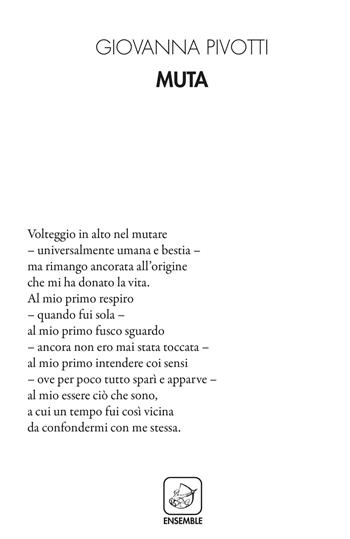 Muta - Giovanna Pivotti - Libro Ensemble 2020, Alter | Libraccio.it