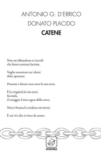 Catene - Antonio G. D'Errico, Donato Placido - Libro Ensemble 2020, Alter | Libraccio.it