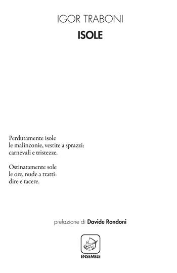 Isole - Igor Traboni - Libro Ensemble 2020 | Libraccio.it