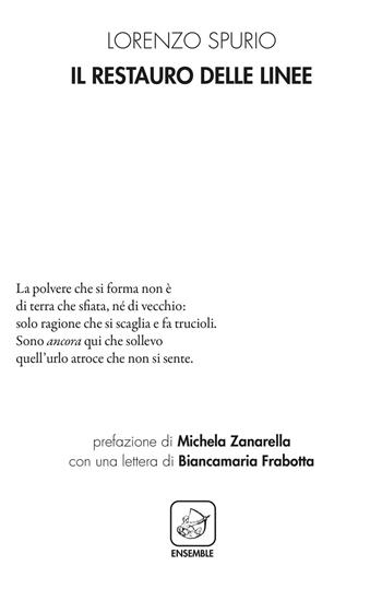 Il restauro delle linee - Lorenzo Spurio - Libro Ensemble 2021, Alter | Libraccio.it
