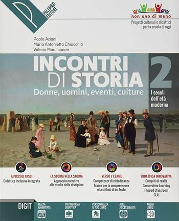 Incontri di storia. Donne, uomini, eventi, culture. Per la Scuola media. Con DVD-ROM. Vol. 2 - Paolo Aziani, M. Antonietta Chiocchio, V. Marchionne - Libro Palumbo 2018 | Libraccio.it