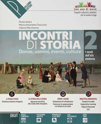 Incontri di storia. Donne, uomini, eventi, culture. Con ebook. Con espansione online. Con DVD-ROM. Vol. 2 - Paolo Aziani, M. Antonietta Chiocchio, V. Marchionne - Libro Palumbo 2018 | Libraccio.it