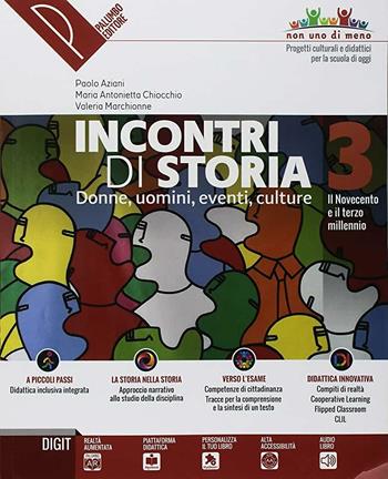 Incontri di storia. Donne, uomini, eventi, culture. Atlante storico. Per la Scuola media. Con DVD-ROM. Vol. 3 - Paolo Aziani, M. Antonietta Chiocchio, V. Marchionne - Libro Palumbo 2018 | Libraccio.it
