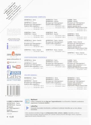 Il genio e la regola plus. Aritmetica B teoria-Aritmetica B esercizi. Con Mi preparo per l'interrogazione e Quaderno delle competenze. Vol. 2 - Gabriella Bonola, Ilaria Forno, Costanza Cossu - Libro Lattes 2018 | Libraccio.it