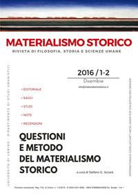 Materialismo storico. Rivista di filosofia, storia e scienze umane (2016). Vol. 1-2: Questioni e metodo del materialismo storico.  - Libro Simple 2016 | Libraccio.it