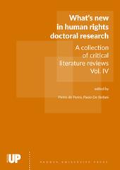What's new in human rights doctoral research. A collection of critical literature reviews. Vol. 4