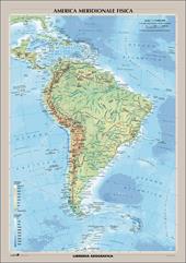 Sud America fisica e politica. Carta murale