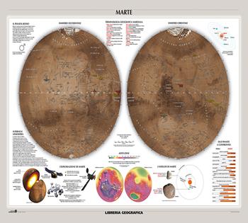 Marte. Luna. Carta murale astronomica  - Libro Libreria Geografica 2017 | Libraccio.it