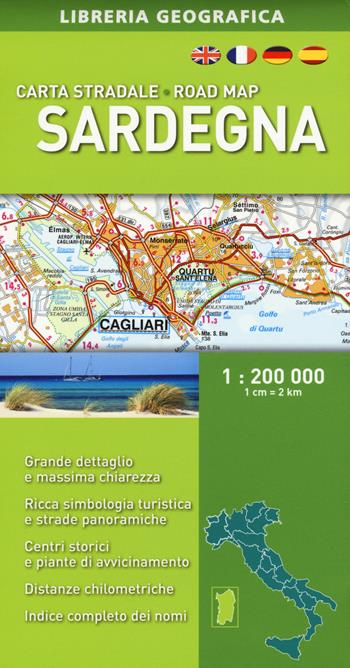 Sardegna 1:200.000  - Libro Libreria Geografica 2017, Carte stradali regionali d'Italia | Libraccio.it