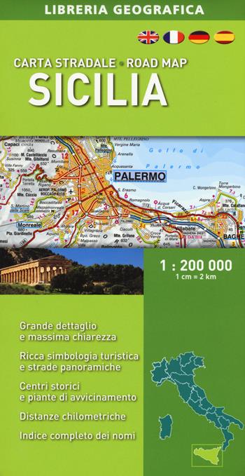 Sicilia 1:200.000  - Libro Libreria Geografica 2017, Carte stradali regionali d'Italia | Libraccio.it