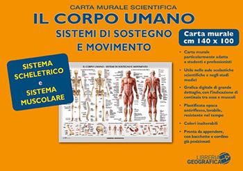 Corpo umano. Sistema scheletrico e muscolare. Carta murale scientifica. Ediz. a colori  - Libro Libreria Geografica 2019, Carte murali | Libraccio.it