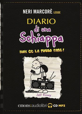 Diario di una schiappa. Non ce la posso fare! Letto da Neri Marcorè. Audiolibro. CD Audio formato MP3 - Jeff Kinney - Libro Emons Edizioni 2019, Ragazzi | Libraccio.it
