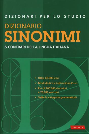 Dizionario Sinonimi. Studio (Grande Distribuzione) - Laura Craici - Libro Vallardi A. 2020 | Libraccio.it