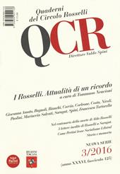 QCR. Quaderni del Circolo Fratelli Rosselli (2016). Vol. 3